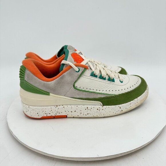 Nike Air Jordan 2 Low Women Size 6.5 DV6206-183 Titan Orange Chlorophyll Shoes - Picture 4 of 11